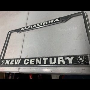 BMW dealership license plate frame.